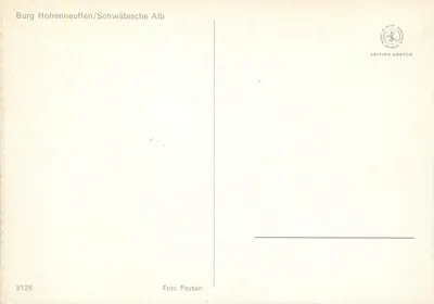 Castelo de Hohenneuffen — Schwäbische Alb — Edição Korsch — Verso