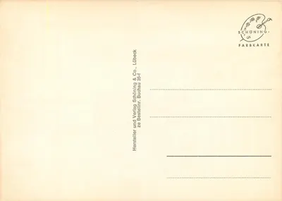 Sanatório — Bad Büchau — editor Schöning & Co. Lübeck — Verso