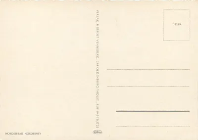 Nordseebad Norderney — cena de concerto ao ar livre — Verlag Herbert Venneberg — Verso