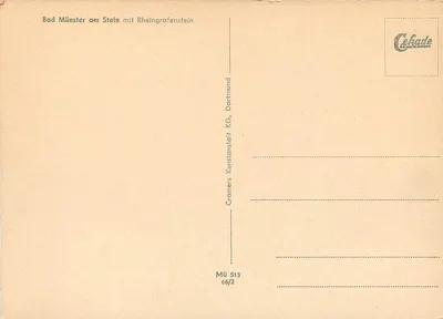 Bad Münster am Stein mit Rheingrafenstein — Cekade, série 66/2 — Verso