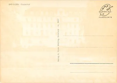 Bad Eilsen - Fürstenhof — editor Schöning, n° 068 F — Verso