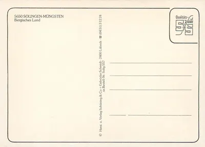 Ponte de Müngsten — A mais alta ponte ferroviária da Alemanha entre Remscheid e Solingen — editor: Verlag Schörning & Co + Gebrieder Schmidt & Co — Verso
