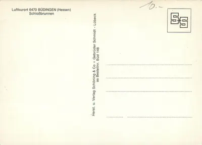 Schloßbrunnen — BÜDINGEN (Hessen) — Schöning & Co — Reverso