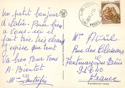 Porto Potenza Picena — Ansicht der Strand und Hafen — Multigraf Terni Nr. 38 — Rückseite