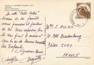 Villaretto Chisone — panorama — Wyd. Barbal Ilana n°1572C21172 — Rewers