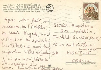 Lago di Como - Punta di Balbianello — editor Clerici Viarese S.p.A. - n° de série 84 — Verso
