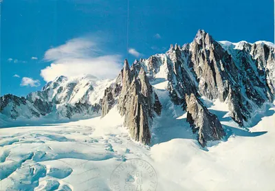 Cadeia do Mont Blanc — Glacier da Vallée Blanc, Mont Blanc du Tacul e Crête de la Fourche — Ediz. SACAT, Torino, n°1268