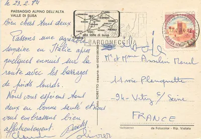 Zamieć w wsi w dolinie Susa — wydawca Fotocolor, n° 1547D2R1161 — Rewers