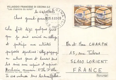 Praia animada em Cecina — Villaggio Francese di Cecina — Edição Tani Ada — Verso