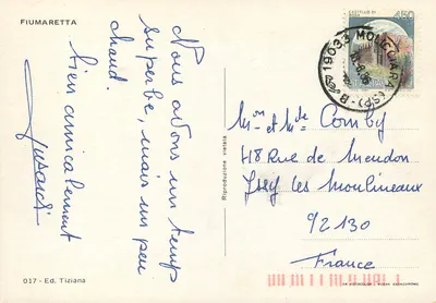 Fiumaretta — widok plaży i jeziora — Wyd. Tiziana n° 017 — Rewers