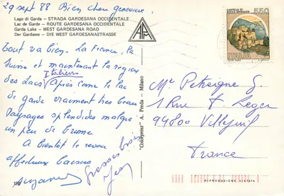Jezioro Garda — Trasa Gardesana Occidentale — "Colorprint" A. Preda Milano — Rewers