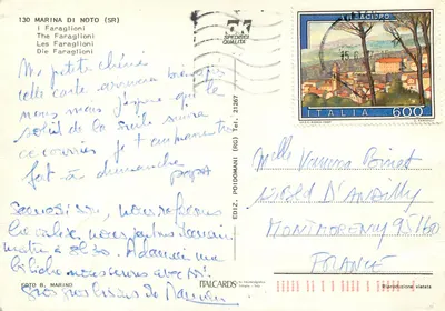 Les Faraglioni — Marina di Noto (SR) — Ediz. Poidomani (RG) n°130 — Verso
