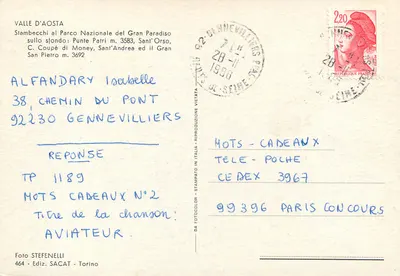 Chamois w Alpach — Narodowy Park Grand Paradis — Wydawca SACAT, nr 464 — Rewers