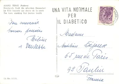 Abano Terme — Miasto wodne z leczeniem termalnym — Wyd. Ris. A.B.A. — Rewers