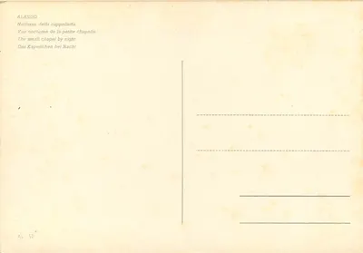 Allassio — A pequena capela à noite — Al 52 — Verso