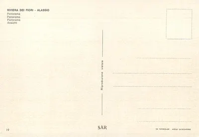 Riviera der Blumen - Allassio — Panorama — SAR n°19 — Rückseite