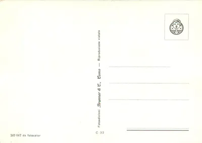 Allassio — vista del porto e del molo — Brunner & C., Como n° 507-047 — Verso