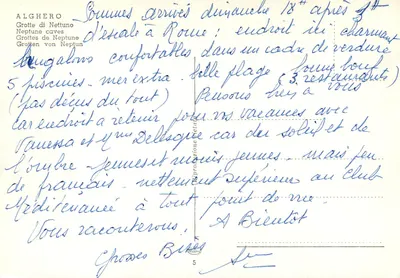 Grotta di Nettuno — Alghero — editor não visível — Verso