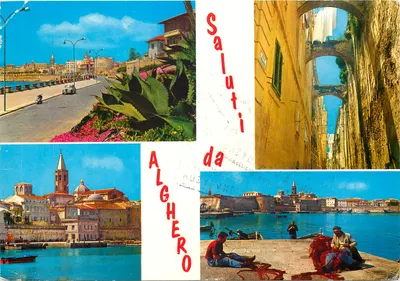 Alger — Vista panorâmica, rua estreita, porto e pescadores — Tecnofraf spa