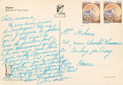 Alghero — Bastiões e Torre Sulis — M. Tognoli & C. s.a.s. Editor, n° 164 AL — Verso