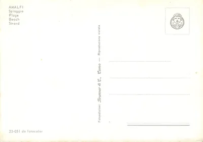 Amalfi — Plaża — Brunner & C., Como n°23-051 — Rewers