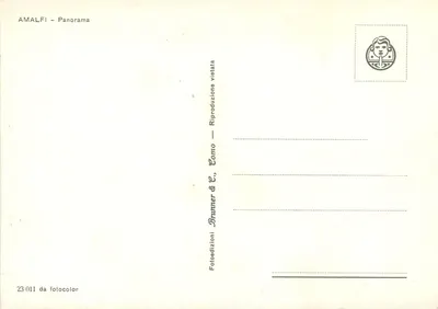 Amalfi — widok panoramiczny — Brunner & C., Como, n° 23-011 — Rewers