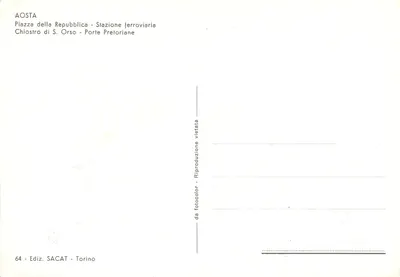 Aosta — widok panoramiczny — Wyd. SACAT n°64 — Rewers