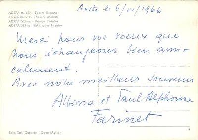 Aoste - Teatr Rzymski — wydawca Escl. Capurso, n° 583 — Rewers