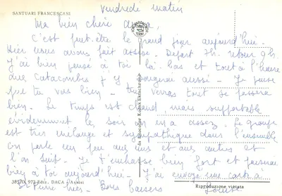 Assisi — Lembrança de Assisi — editor Terni, n° 385/IX 972 — Verso