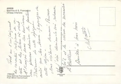Assis — Basílica inferior de São Francisco — Casa Editrice Francescana — Verso