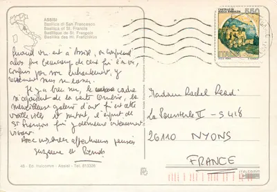 Assisi — Bazylika Świętego Franciszka — wydawca Italcomm, nr 813326 — Rewers