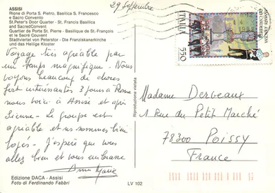 Assis — Rione di Porta S. Pietro e Basílica S. Francisco — Edição DACA, LV 102 — Verso