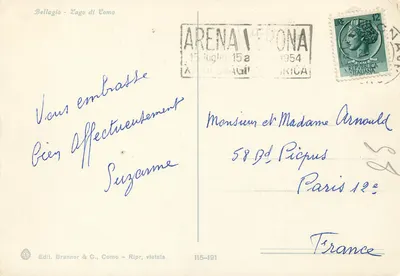 Bellagio - Jezioro Como — Wyd. Brunner & C., Como — n° 115-191 — Rewers