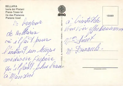 Bellaria — Wyspa Platani — wydawca rima, n° 15069 — Rewers