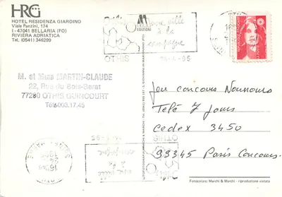 Hotel Residenza Giardino — Bellaria — HRG — Achterkant