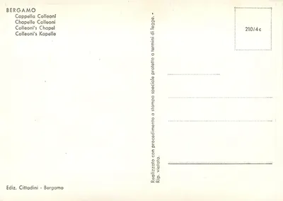 Bergame — Kaplica Colleoni — Wydawnictwo Cittadini — Rewers