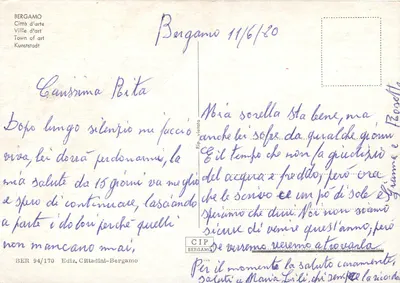 Bergame — Widok na zabytki — Wyd. Cittadini-Bergamo n° 94/170 — Rewers