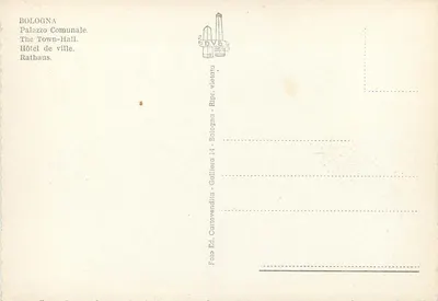 Bologna - Palazzo Comunale — Ratusz. Wydawca DVE, seria 14. — Rewers