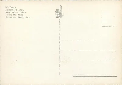 Bologna — Pałac Króla Enzo — D.V.B. Wydawca, seria 14 — Rewers
