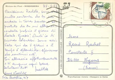 Bordighera — Wódkarstwo i krajobrazy — Wydawca nieznany — Rewers