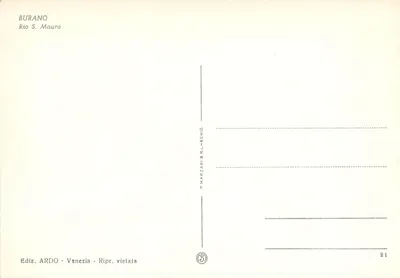 Burano — Rio S. Mauro — Wyd. ARDO — Rewers