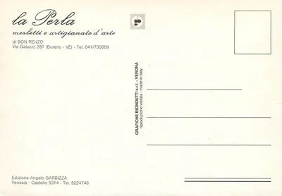 La Perla — merletti e artigianato d'arte — wydawnictwo Angelo Garbizza — Rewers
