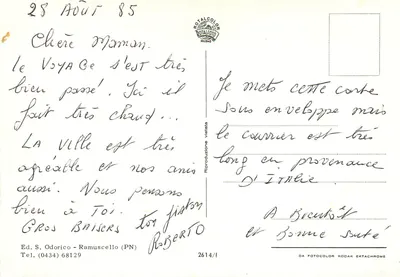 Caorle — widok panoramiczny i port — wyd. S. Odorico - Ramuscello (PN) n° 2614/1 — Rewers