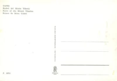 Capri — Ruiny Monte Tibère — Alterocca Terni, nr 36751 — Rewers