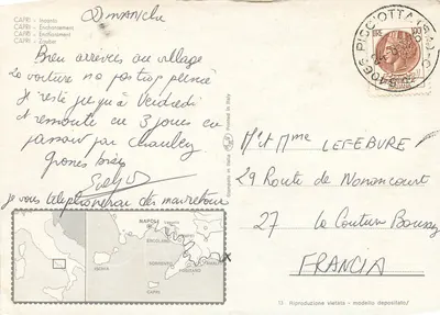 Capri — Encanto — Carimbado na Itália — Verso