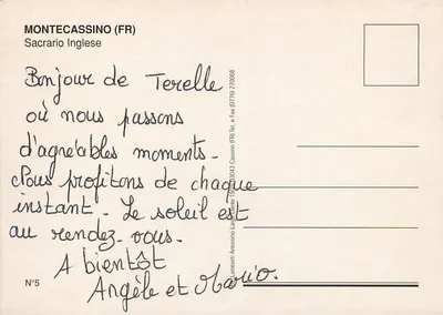 Montecassino — Cemitério Militar Britânico — editor Lamberti Antonio, n°5 — Verso