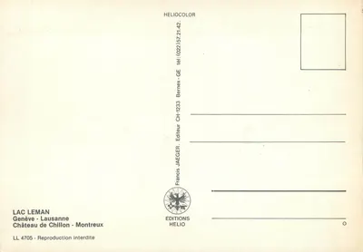 Jezioro Leman — widok panoramiczny — Éditions Helio — Rewers