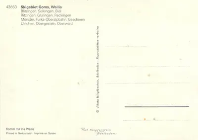 Goms — Skigebiet Goms, Wallis — Photo Klopfenstein — Rewers