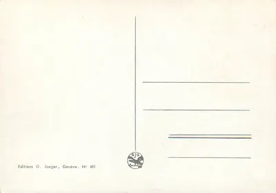 Herby kantonów szwajcarskich — Confœderatio Helvetica — Wydawca G. Jaeger, Genewa, n° 401 — Rewers