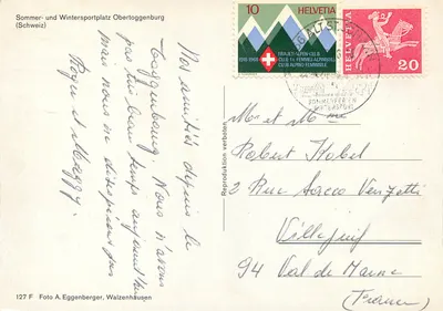 Gruss vom Obertoggenburg — Sommerurlaub und Wintersport — Wydawca A. Eggenberger, Walzenhausen — Rewers